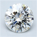 Natural Diamond 2.01 Carats, Round with Excellent Cut, H Color, VVS2 Clarity and Certified by GIA