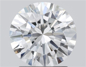 Picture of Natural Diamond 1.82 Carats, Round with Excellent Cut, E Color, IF Clarity and Certified by GIA