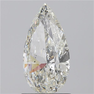 Picture of Natural Diamond 1.52 Carats, Pear with  Cut, I Color, SI2 Clarity and Certified by GIA