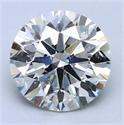 Natural Diamond 2.50 Carats, Round with Excellent Cut, J Color, SI1 Clarity and Certified by GIA