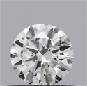 Natural Diamond 0.50 Carats, Round with Excellent Cut, J Color, SI2 Clarity and Certified by GIA