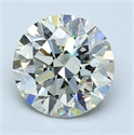 Natural Diamond 2.15 Carats, Round with Excellent Cut, J Color, IF Clarity and Certified by GIA