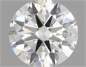 Natural Diamond 0.58 Carats, Round with Excellent Cut, J Color, VS2 Clarity and Certified by IGI