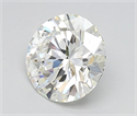 Natural Diamond 2.50 Carats, Round with Excellent Cut, G Color, VVS2 Clarity and Certified by GIA