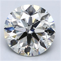 Natural Diamond 3.04 Carats, Round with Excellent Cut, I Color, SI1 Clarity and Certified by GIA