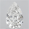 Natural Diamond 1.00 Carats, Pear with  Cut, G Color, I1 Clarity and Certified by IGI