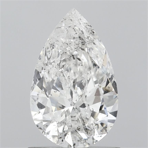 Picture of Natural Diamond 1.00 Carats, Pear with  Cut, G Color, I1 Clarity and Certified by IGI