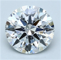 Natural Diamond 3.02 Carats, Round with Excellent Cut, D Color, SI1 Clarity and Certified by GIA