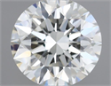 Natural Diamond 0.53 Carats, Round with Excellent Cut, H Color, VS2 Clarity and Certified by IGI