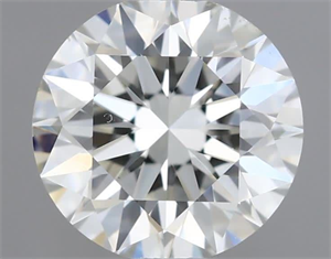 Picture of Natural Diamond 0.53 Carats, Round with Excellent Cut, H Color, VS2 Clarity and Certified by IGI