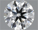 Natural Diamond 0.59 Carats, Round with Excellent Cut, H Color, SI1 Clarity and Certified by IGI