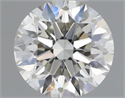 Natural Diamond 0.51 Carats, Round with Excellent Cut, J Color, VS2 Clarity and Certified by IGI