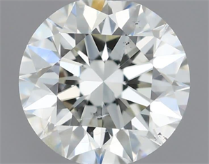 Picture of Natural Diamond 0.53 Carats, Round with Excellent Cut, J Color, SI2 Clarity and Certified by IGI