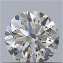 Natural Diamond 0.40 Carats, Round with Very Good Cut, J Color, SI1 Clarity and Certified by GIA