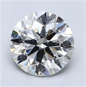 Natural Diamond 2.03 Carats, Round with Excellent Cut, I Color, SI2 Clarity and Certified by GIA