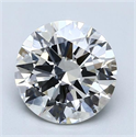 Natural Diamond 2.01 Carats, Round with Excellent Cut, G Color, SI1 Clarity and Certified by GIA