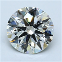 Natural Diamond 2.01 Carats, Round with Excellent Cut, H Color, VS2 Clarity and Certified by GIA