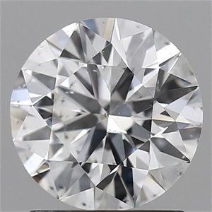 Picture of Natural Diamond 1.52 Carats, Round with Excellent Cut, D Color, SI2 Clarity and Certified by GIA