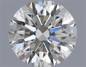 Picture of Natural Diamond 0.52 Carats, Round with Excellent Cut, K Color, VS2 Clarity and Certified by GIA