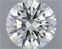 Natural Diamond 0.42 Carats, Round with Excellent Cut, H Color, SI1 Clarity and Certified by IGI