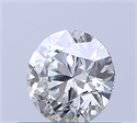 Natural Diamond 0.41 Carats, Round with Excellent Cut, H Color, VVS2 Clarity and Certified by IGI