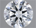 Natural Diamond 0.54 Carats, Round with Excellent Cut, F Color, SI1 Clarity and Certified by IGI