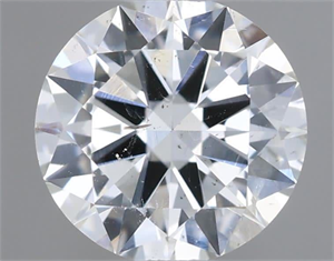 Picture of Natural Diamond 0.54 Carats, Round with Excellent Cut, F Color, SI1 Clarity and Certified by IGI