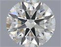 Natural Diamond 0.55 Carats, Round with Excellent Cut, J Color, SI1 Clarity and Certified by IGI