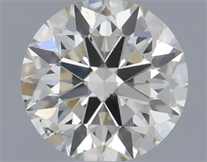 Picture of Natural Diamond 0.55 Carats, Round with Excellent Cut, J Color, SI1 Clarity and Certified by IGI