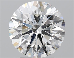 Picture of Natural Diamond 3.55 Carats, Round with Excellent Cut, I Color, SI2 Clarity and Certified by GIA