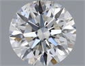 Natural Diamond 0.44 Carats, Round with Excellent Cut, J Color, SI1 Clarity and Certified by GIA