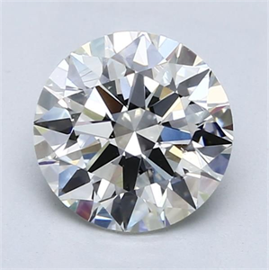 Picture of Natural Diamond 2.01 Carats, Round with Excellent Cut, I Color, VS2 Clarity and Certified by GIA