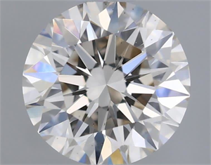 Picture of Natural Diamond 0.62 Carats, Round with Excellent Cut, K Color, VS1 Clarity and Certified by GIA