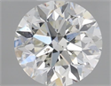 Natural Diamond 0.61 Carats, Round with Very Good Cut, J Color, SI2 Clarity and Certified by GIA