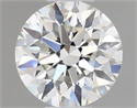 Natural Diamond 0.40 Carats, Round with Excellent Cut, F Color, VS2 Clarity and Certified by IGI