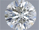 Natural Diamond 0.59 Carats, Round with Excellent Cut, J Color, VVS2 Clarity and Certified by IGI