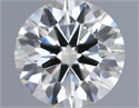 Natural Diamond 0.56 Carats, Round with Excellent Cut, J Color, VVS2 Clarity and Certified by IGI