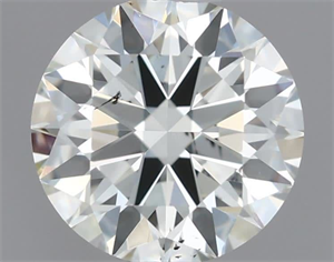 Picture of Natural Diamond 0.53 Carats, Round with Excellent Cut, I Color, SI1 Clarity and Certified by IGI