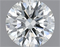 Natural Diamond 0.53 Carats, Round with Excellent Cut, H Color, VS2 Clarity and Certified by IGI