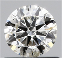 Natural Diamond 0.51 Carats, Round with Excellent Cut, I Color, SI2 Clarity and Certified by IGI