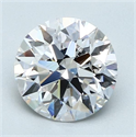 Natural Diamond 1.73 Carats, Round with Excellent Cut, F Color, VVS1 Clarity and Certified by GIA