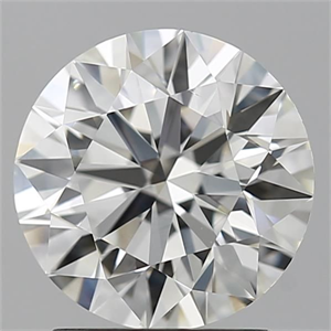 Picture of Natural Diamond 2.09 Carats, Round with Excellent Cut, I Color, VVS2 Clarity and Certified by GIA