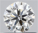 Natural Diamond 0.50 Carats, Round with Very Good Cut, J Color, SI1 Clarity and Certified by GIA