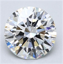 Natural Diamond 2.32 Carats, Round with Excellent Cut, D Color, VVS1 Clarity and Certified by GIA