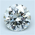 Natural Diamond 2.03 Carats, Round with Excellent Cut, H Color, VS2 Clarity and Certified by GIA