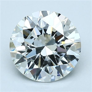 Picture of Natural Diamond 2.03 Carats, Round with Excellent Cut, H Color, VS2 Clarity and Certified by GIA