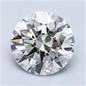 Natural Diamond 2.01 Carats, Round with Excellent Cut, F Color, SI1 Clarity and Certified by GIA