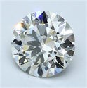 Natural Diamond 2.01 Carats, Round with Excellent Cut, H Color, VS2 Clarity and Certified by GIA