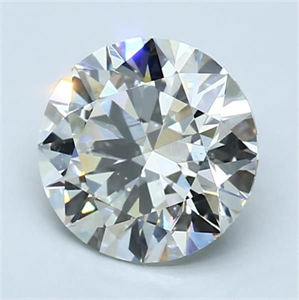 Picture of Natural Diamond 2.01 Carats, Round with Excellent Cut, H Color, VS2 Clarity and Certified by GIA