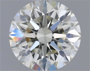 Picture of Natural Diamond 0.59 Carats, Round with Excellent Cut, J Color, VVS2 Clarity and Certified by IGI